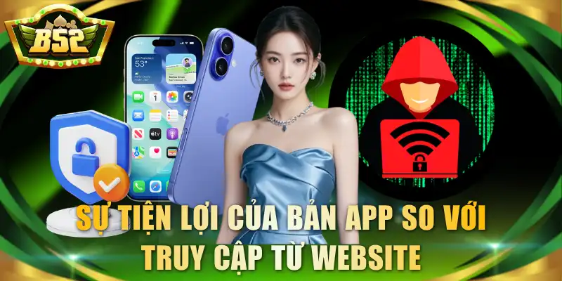 Sự tiện lợi của bản app so với truy cập từ website